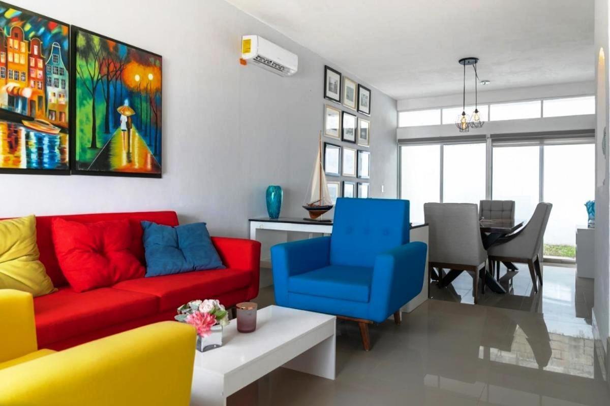 Confortable Casa En Cozumel, Condominio Con Vista Al Mar # 10 Bagian luar foto